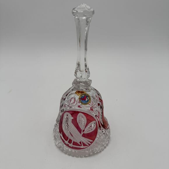Vintage Byrdes Collection 8" Bell by Hofbauer 24% Lead Crystal No Clapper - Picture 4 of 14